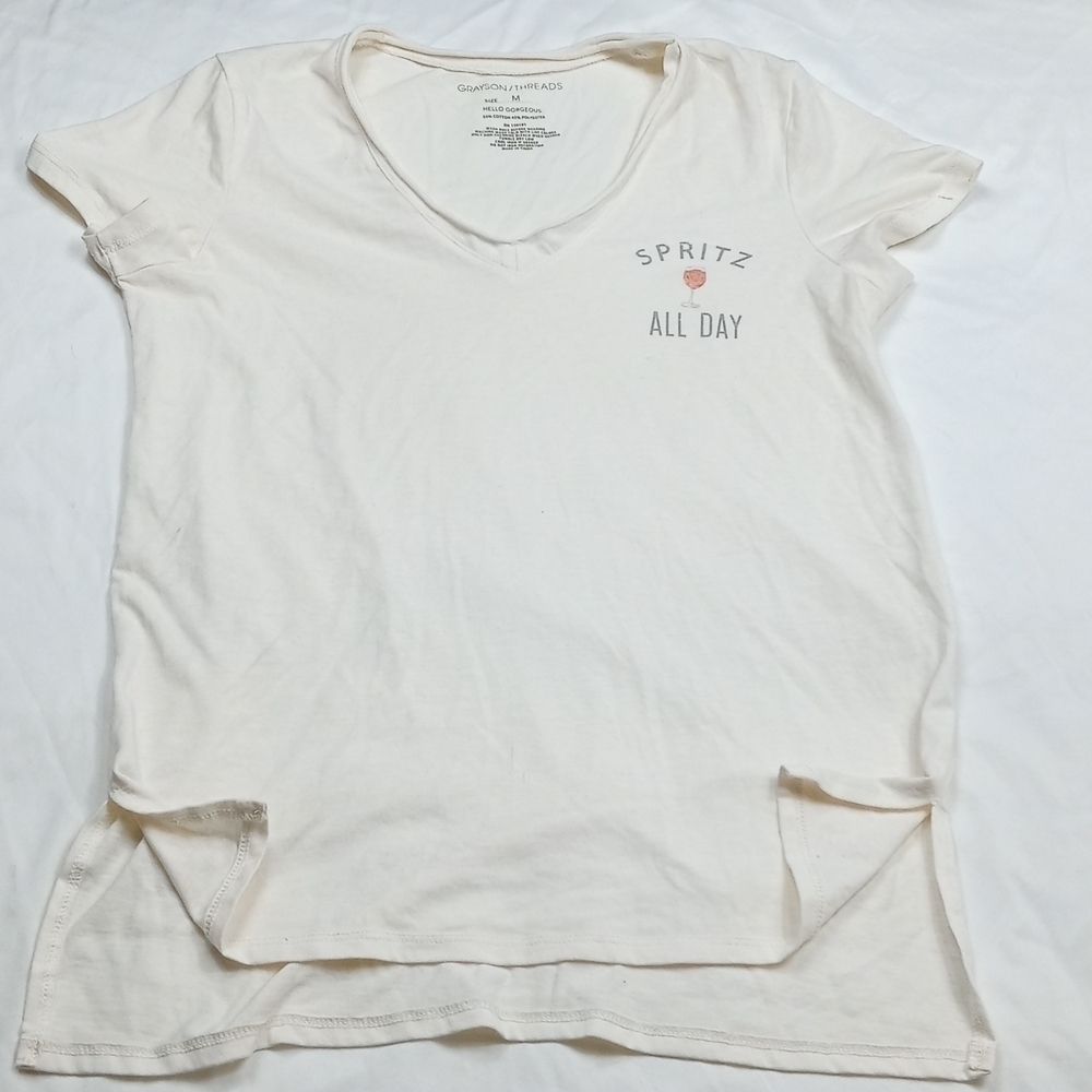 Grayson Threads Spritz All Day womens medium v-neck top